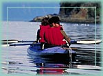 Paddling a kayak