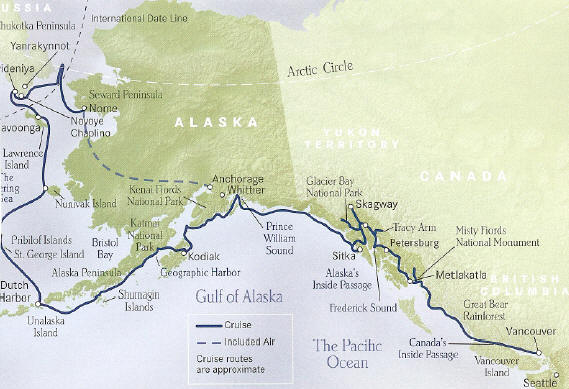 Cruise Alaska,  In Harrimans Wake Vancouver, B.C. to Anchorage, Alaska or Reverse.
