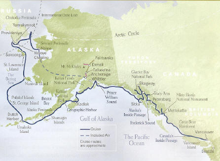 In Harriman's Wake Cruise 1b + Denali National Park Tour Itinerary for Cruise 1b Vancouver B.C. to Anchorage or Reverse Itinerary Cruise 2b