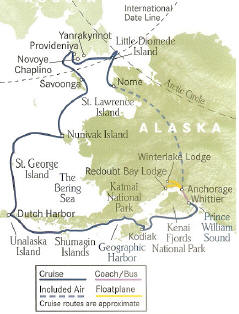 Cruise Alaska, Voyage to the Bering Sea Cruise plus Extraordinary Wilderness Lodge round trip from Anchorage, Alaska.